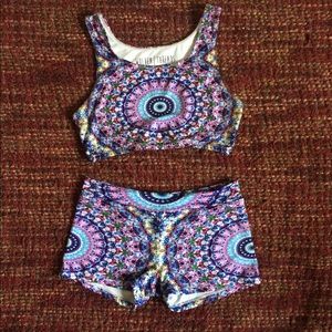 Wolven Threads Chakra Top + Shorts Set